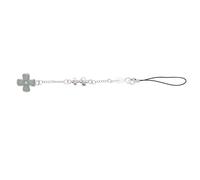 Gadpiparty Pendentif Trèfle en Alliage de Zinc, Chaîne Porte-clé Légère et Délicate pour Décoration de Téléphone, Ornement Suspendu Élégant et Présent D'anniversaire