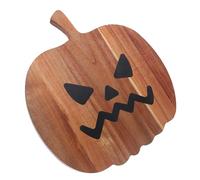 Gadpiparty Planche à Découper en Bois Forme Citrouille pour Halloween, Matériau Robuste et Facile à Nettoyer, Plateau de Service Élégant pour Table à Dîner