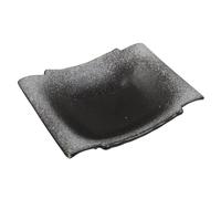 Gadpiparty Plat à Four Rectangulaire en Céramique Noire avec Double Oreille, Design Japonerie, pour Rôtissoire à Poulet et Dîners en Famille