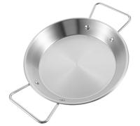 Gadpiparty Plateau Alimentaire en Acier Inoxydable Argenté avec Poignée | Surface Lisse, Transport Pratique, Usage pour Salade et Rangement Alimentaire, Finition Métal Argentée