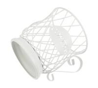 Gadpiparty Porte-dosettes de Café en Métal, Panier Blanc Grosse Capacité | Organisateur Décoratif pour Station Café, Convient aux Fruits, Biscuits, Boissons et Collations