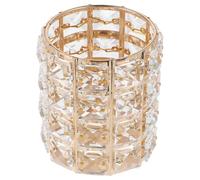 Gadpiparty Porte-stylo de Bureau en Cristal Blanc, Boîte de Rangement | Pinceaux Maquillage et Stylos, Design Simple, Stable à Poser, Usage Maison et Bureau