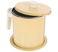 Gadpiparty Récipient à Huile Passoire en Fer Raffiné 1,4l Grosse Capacité Antidérapante pour Ustensiles Cuisine et Stockage Huile de Friture