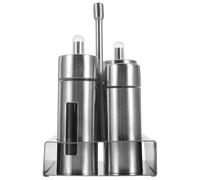 Gadpiparty Set de Flacons à Épices en Acier Inoxydable 304 Fenêtre Transparente, Distributeur de Sel et Poivre Facile à Tenir pour Ustensiles Cuisine Argentés