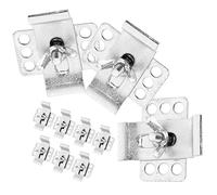 Gadpiparty Sets de Clips de Fixation pour Évier Encastré en Fer Argenté Lot de 10 Supports Robustes sans Perçage, Durabilité pour Lavabo sous Plan