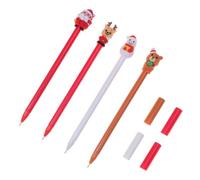 Gadpiparty Stylos Gel Thème Fête en Plastique pour Noël Créatifs Lot de 4 pour Écriture et Marquage Papeterie Scolaire Étudiants et Garçon et Filles