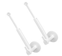 Gadpiparty Support Mural pour Rideaux Adhésif Blanc 2pcs en Ps Installation sans Clou Design Minimaliste Multi-fonction pour Fixation et Rangement