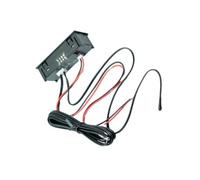 Gadpiparty Thermomètre de Voiture Intérieur et Extérieur avec Horloge Numérique Led, Facile à Installer en Plastique Vert pour Véhicule et Aquarium en Extérieur