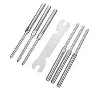 Gadpiparty Vis à Sertir Inoxydable Gauche et Droite pour Système de Garde-corps à Câbles 3/16 Po, Quincaillerie Antirouille pour Rambarde de Terrasse en Bois, Kit 3 Paires pour Utilisation
