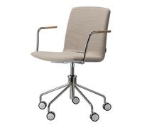 Gärsnäs Fauteuil Day pivotant chromé Chêne-naturel-H&S-tissu foss 0212