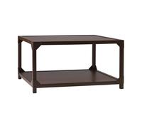 Gärsnäs Table Basse Bleck 75x75 cm placage Marque-page brun foncé teinté