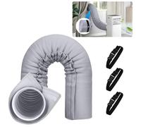 GAESHOW Manchon isolant pour tuyau CA, cache-tuyau climatiseur portable avec 3 sangles réglables, gaine isolante pour tuyaux d'échappement de 12,7 cm et 15 cm de diamètre
