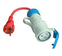 Gaestopas FANTON 92955 Câble adaptateur CARAVAN 0,25 m. 3G1,5 H05VV-F Fiche Français/Allemand 2P+T 16A prise 2P+T 16A 200-250V 6h IP44