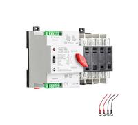 GAEYAELE Mini ATS Interrupteur de transfert automatique Contrôleur de type électrique ATS Max 63A 4POLES 220V Montage sur rail DIN(4P 63A AC220V)