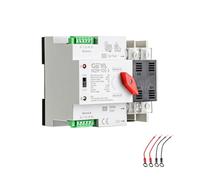 GAEYAELE Mini ATS Interrupteur de transfert automatique Double alimentation Type rail DIN ATS 100A(2P 100A AC220V)