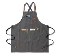 Gaf Nuncew Tablier cuisine homme,tablier barbecue,tablier serveur, Toile | avec 3 Poches, Réglable - pour Cuisine, Barbecue, peinture,jardinage,barman,Soudure et Atelier