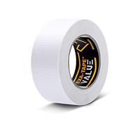 Defender EXA-TAPE-VALUE W 50 - Ruban de tissu, blanc, brillant, 50 mm x 50 m - Rubans adhésifs et plus encore