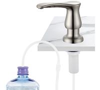GAGALIFE Distributeur de Savon pour évier de Cuisine en Nickel brossé, Distributeur de Savon sous évier avec Tube d'extension en Silicone de 101,6 cm, Dites Adieu aux recharges fréquentes