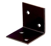 GAH Alberts 332662 Équerre large en Acier Galvanisée/Phosphatée au Zinc 40 x 40 x 40 mm Plastifiée Marron 50 pièces