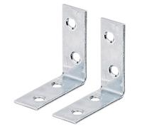 GAH-Alberts 339432 339470 Lot de 50 équerres de chaise galvanisées Jaune 40 x 40 x 15 mm