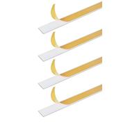 GAH-Alberts 424039 433611 Lot de 4 barres plates autocollantes en aluminium de qualité supérieure avec revêtement plastique blanc Longueur 1 m, largeur 30 mm
