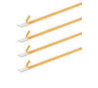 GAH-Alberts 424053 433659 Lot de 4 barres plates autocollantes en aluminium anodisé argenté Longueur 1 m, largeur 30 mm