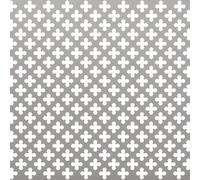 GAH-Alberts 497224 466893 Lot de 2 trous en forme de croix en aluminium anodisé argenté 250 x 500 x 0,8 mm