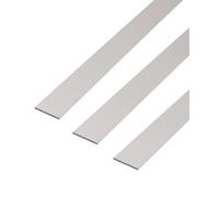 Alberts 497705 Barre plate, aluminium, anodisé couleur argent, 1000 x 50 x 3 mm, jeu de 3 pièces