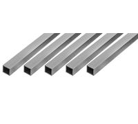 GAH-Alberts 497842 472801 Lot de 5 tubes carrés en aluminium naturel 1000 x 15 x 15 mm