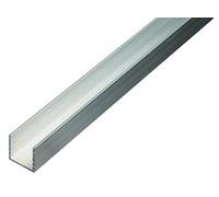Alberts 498306 Profil en U, aluminium, naturel, 1000 x 6 x 6 mm, set de 15