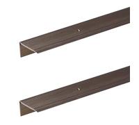 GAH-Alberts 498832 484026 Lot de 2 profilés de protection de seuil d'escalier en aluminium anodisé Bronze 1000 x 45 x 23 mm