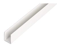 Alberts 498931 Profilé en U, plastique, blanc, 1000 x 12 x 10 mm, jeu de 12 pièces