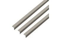 GAH-Alberts 499440 488734 Lot de 3 profilés d'angle auto-adhésifs en aluminium, design acier inoxydable, 1000 x 15 x 15 mm