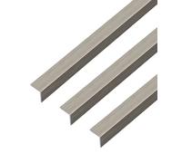 GAH-Alberts 499457 488741 Lot de 3 profilés d'angle auto-adhésifs en aluminium Design acier inoxydable foncé 1000 x 20 x 20 mm