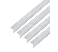 GAH-Alberts 499532 488987 Lot de 4 Cornières Profilés d'Angle Auto-adhésifs en Aluminium Design Acier Inoxydable Clair 1000 x 10 x 10 mm