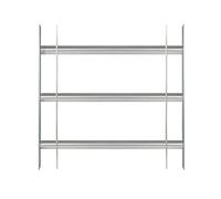 Alberts 563691 Grille de fenêtre Secorino Basic, Extensible pour fenêtres à l'extérieur, Grille anti-effraction, Galvanisé bleu, 450 x 500-650 mm