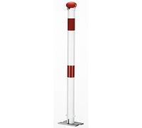 Gah-Alberts 690359 Poteau d'arrêt Thal verte, rabattable avec serrure sans oeillets, surface galvanisée à chaud, blanc, à visser, Ø 60 cm