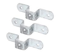 GAH-Alberts 701529 701505 Lot de 3 languettes de fixation pour poteau universel | Galvanisé à chaud | pour poteaux 30 x 30 mm