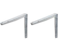 GAH-Alberts 800833 800710 Lot de 2 consoles en T | au choix dans différentes versions | pour une utilisation extrême et une charge | Galvanisé à chaud | Hauteur 250 mm | Profondeur 300 mm