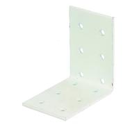GAH-Alberts 846749 Équerre multi-trous - acier, galvanisée plastifiée couleur blanc, 60 x 60 x 40 mm / 50 pcs