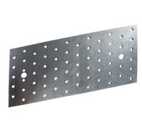 GAH-Alberts 869151 Platine multi trous, Forme: emboutie - acier, galvanisée Sendzimir, 250 x 75 mm / 25 pcs