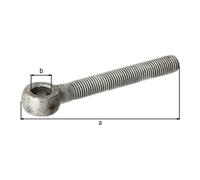 GAH Alberts Boulons à œillet M16 L.130mm 16mm GAH Quantité:1