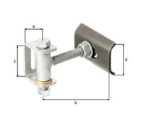 GAH Alberts Charnière de porte 132x100x70mm STA brute GAH Quantité:1