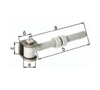 GAH Alberts Charnière de porte 153x145x42x42x30mm STA brut GAH Quantité:1