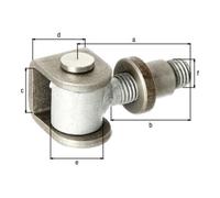 GAH Alberts Charnière de porte 65x42x42x42x30mm STA brut GAH Quantité:1
