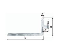 GAH Alberts Charnière de porte pour portes de garage 600x1000x60x60x120mm STA TZN li.ob.8mm Quantité:1