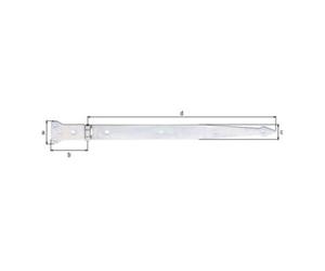 GAH Alberts Cintre L.500x101mm B.63x45mm S.3,75mm STA galv. jaune galvanisé GAH Quantité:1
