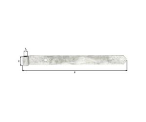 GAH Alberts GAH Alberts Bande de porte droite, pour carré 16mm 500mm acier, galvanisé à chaud Quantité:1
