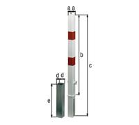 GAH Alberts GAH Alberts Poteau de fermeture Passau 70x70 mm Triangulaire Enfoui Quantité:1