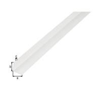 GAH Alberts GAH Alberts Profilé d'angle égal, non perforé L1000 x l10 x H10 x E1 mm plastique blanc Quantité:1